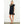 Black Pleated Split Neck Bow Detail Dress