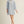 Blue Floral Jacquard Dress w Front Chinese Knots Frog Buttons