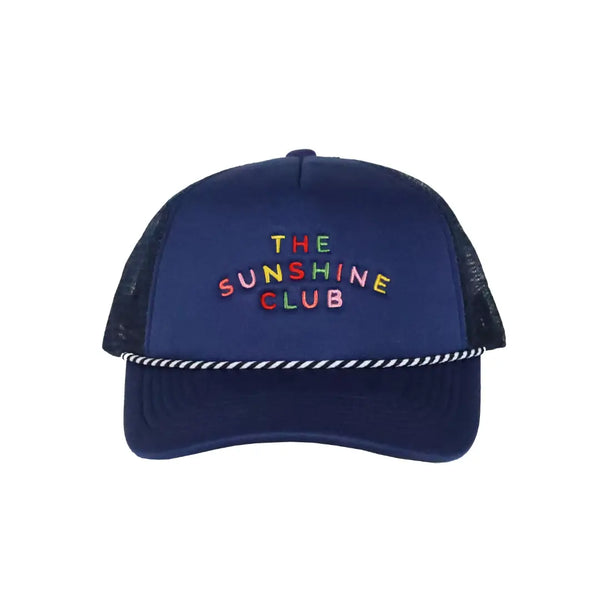 Rainbow Embroidered Sunshine Club Trucker Hat