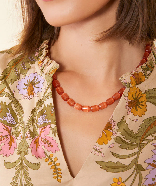 Mystic Stone Necklace Optic Peach