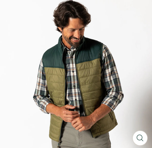 Ridgeland Performance Quilted Vest - Moss Green