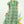 Green Abstract Two Tone Print Midi Dress