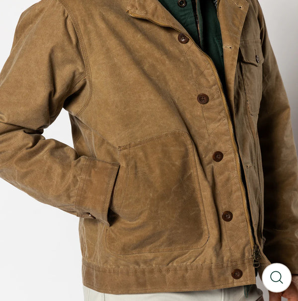 Waxed Duck Canvas Rancher Jacket Umber Brown