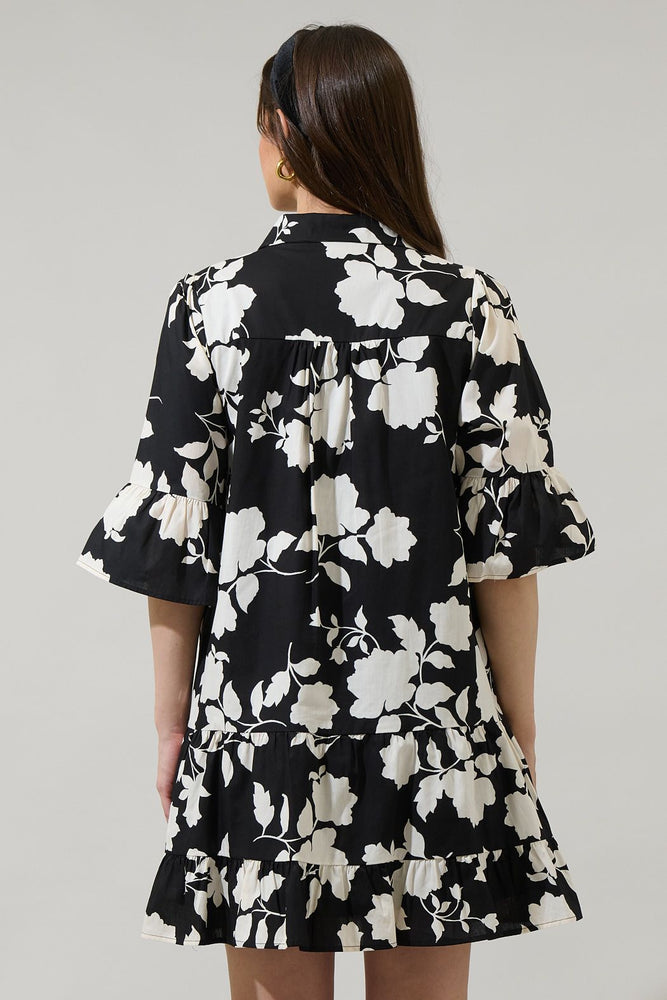 Mableton Floral Dine Poplin Mini Dress