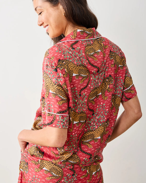 Satin Short Set in Bagheera