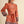 Mandarin Salmon Floral Border Print Belted Mini Dress