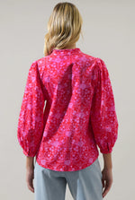 Cecy Floral Button Up Top