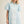Short Aqua Puff Sleeves Shift Dress w Baroque Floral Applique