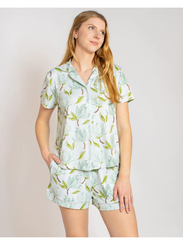 Audrey Sleep Shorts Aqua/Multi