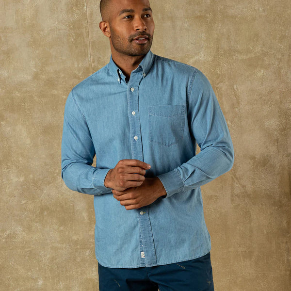 Denim Twill Sport Shirt - Denim