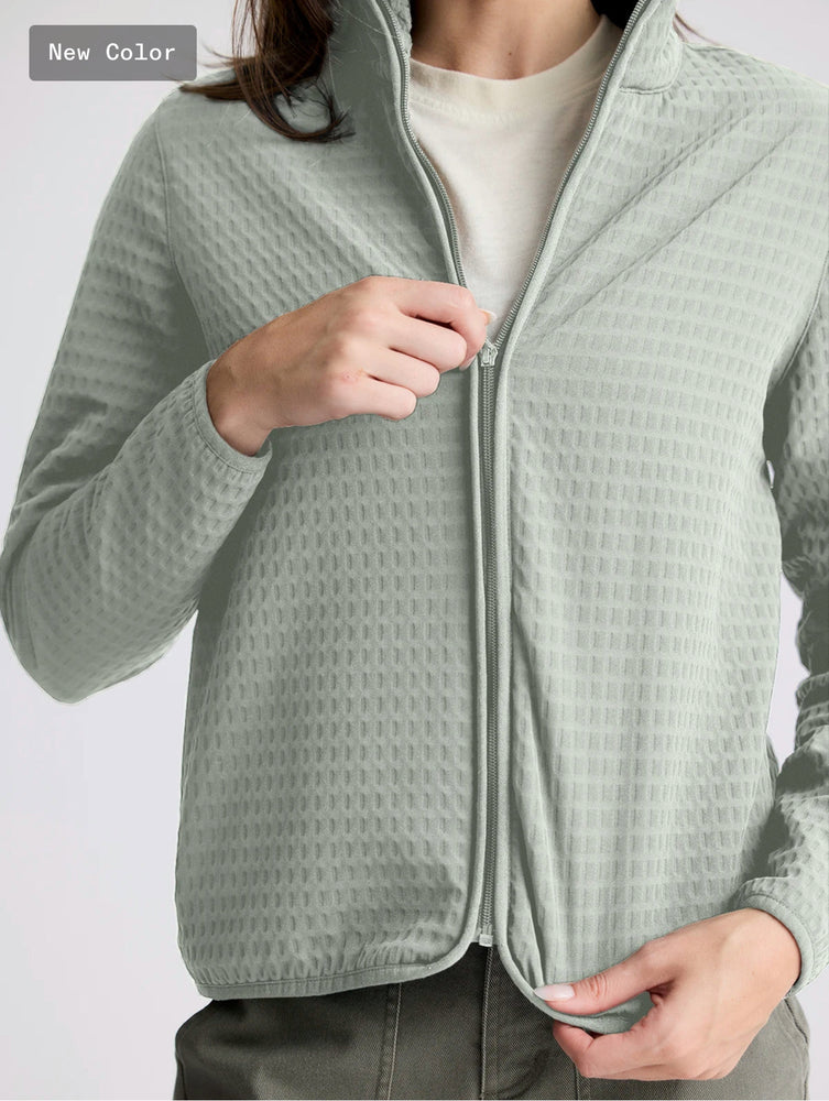 Women's Gridback Fleece Jacket: Desert Sage