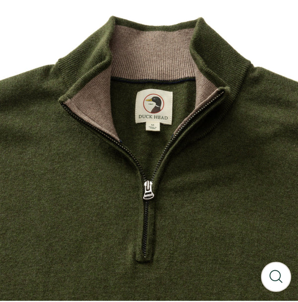 Ridley 1/4 Zip Sweater Deep Olive