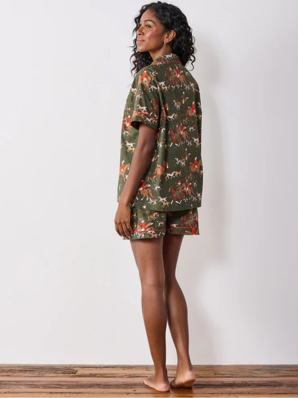 Short PJ Set in Fox & Hounds