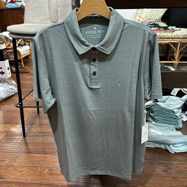 Men's Bamboo Flex Polo II - Heather Agave Green