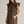 Black & Tan Gingham Ruffle Sleeve Mini Dress w Shirt-Style Neckline