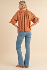 Cinnamon Blouse with Cuff