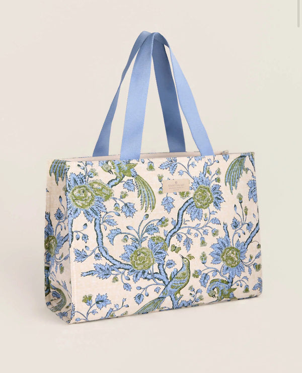 Market Tote Japonica Bird Green