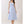 Contrast Trim Detail Empire Waist Blue Midi Dress