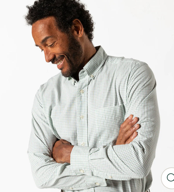 Cotton Cashmere Poplin Sport Shirt - Sage Green