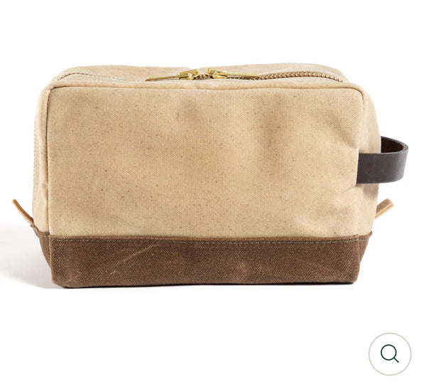 Waxed Canvas Dopp Kit - Natural