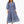 Blue Geometric Maxi Puff Sleeve Dress W Pockets