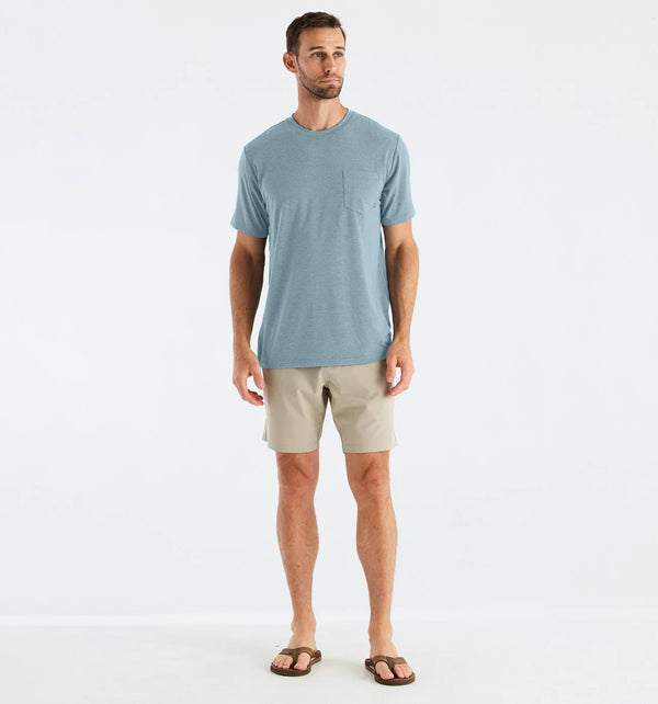 Men's Bamboo Flex Pocket Tee - Heather Tide