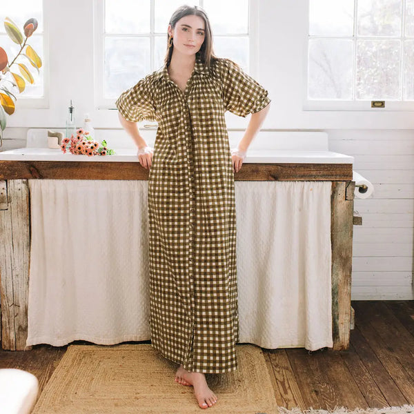 Painted Gingham Oasis Dress