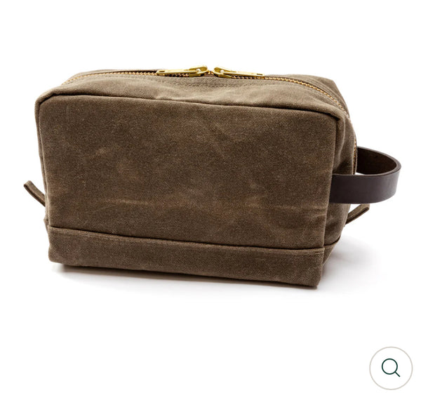 Waxed Canvas Dopp Kit - Brush Brown