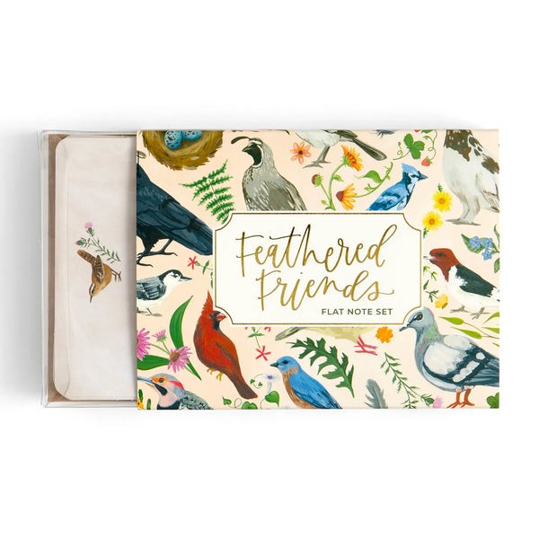 Feathered Friends Birds Flat Note Set