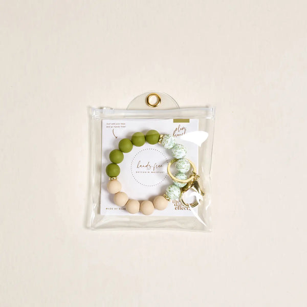 Hands–Free Keychain Wristlet–Olive Branch