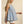 Lt. Blue Floral Embroidered Crew Neck Sleeveless Top