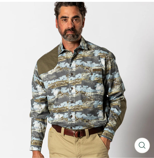 Woodland Shooting Shirt - Sedona Sage Print