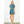 Blue Flower Pattern Short Dress