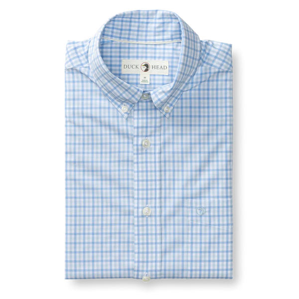 Performance Poplin Sport Shirt - Sky Blue