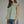 Olive Stripe Cap Sleeve Top w Ruffle Trim Sleeves