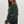 Green Knitted Round Neck Sweater w Cable Knit Sleeves
