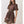 Chocolate Border Print Belted Mini Dress