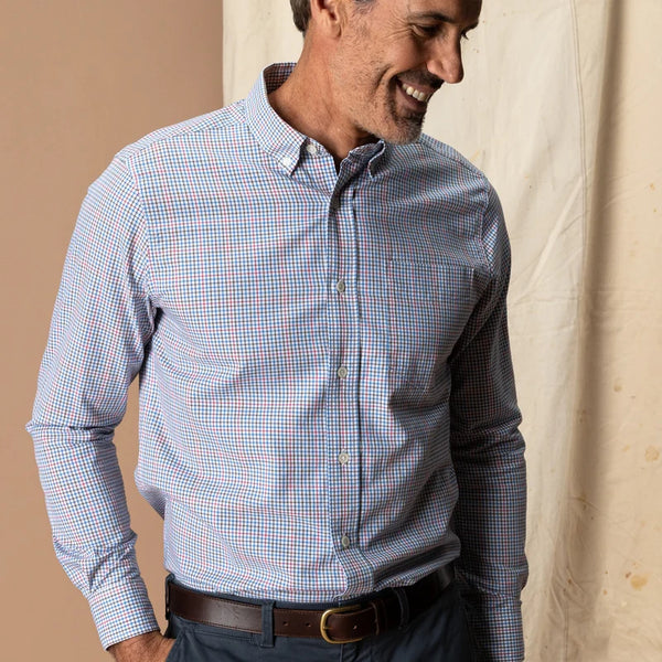 Cotton Twill Sport Shirt - Deep Water