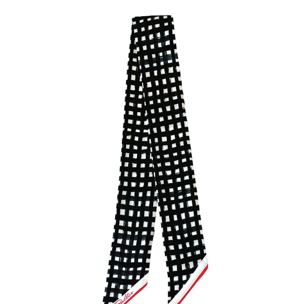 Tailgate Check Twilly in Black & Red