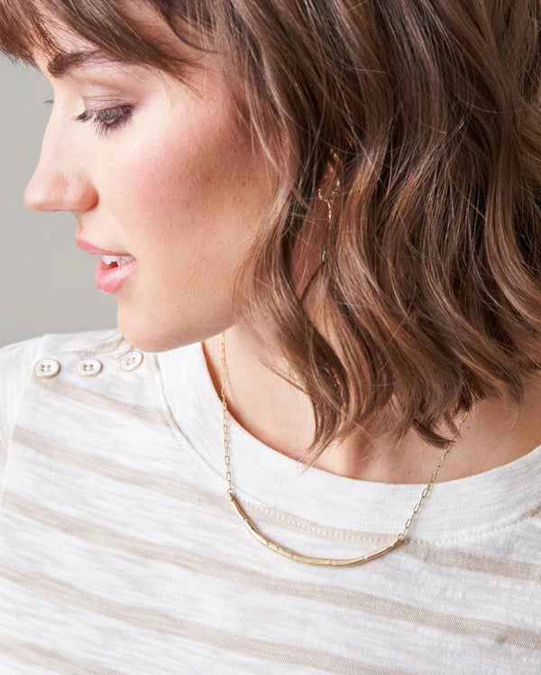 Sand Bar Necklace White Opal