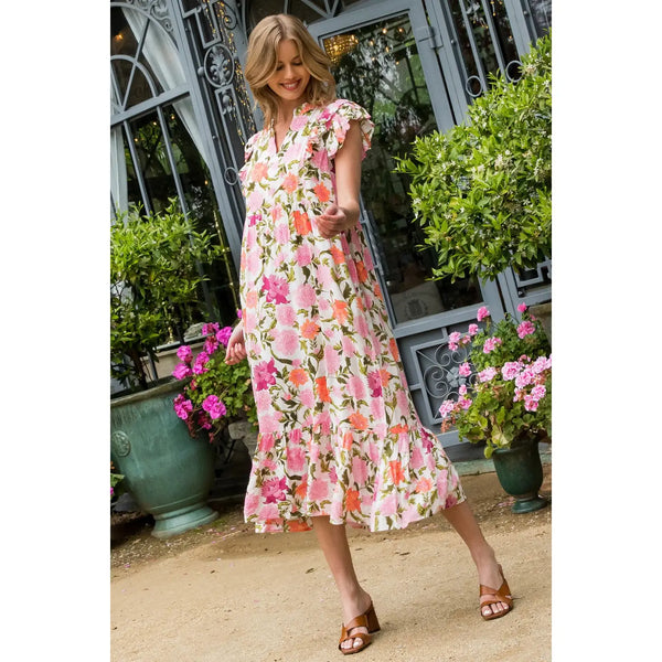 Flower Print Maxi Dress