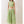 Green Floral Print Contrast Trim Detail Midi Skirt