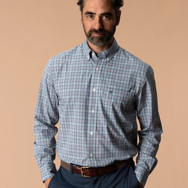 Performance Poplin Sport Shirt - Stormy Teal