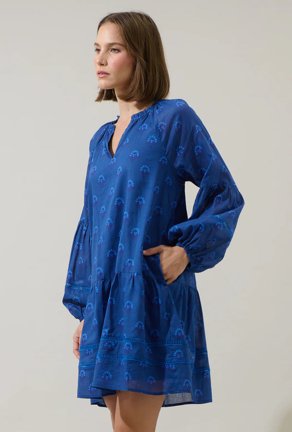 Briza Medallion Ivonna Shift Mini Dress