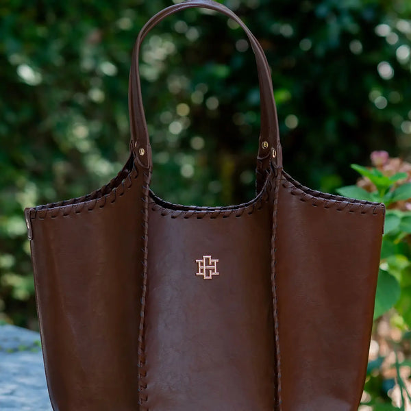 Emory Whipstitch Tote D Chocolate