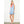 Light Blue Sleeveless Abstract Pattern V-Neck Dress