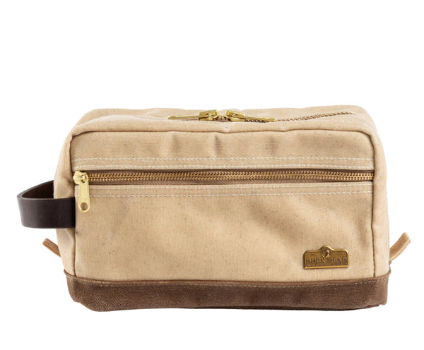 Waxed Canvas Dopp Kit - Natural