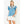 Ruffle Sleeves Light Blue Embroidery Detail Top