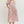 Pink Printed Short Sleeve Midi Dress w V-neck
