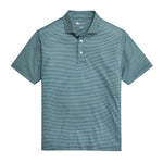 Trophy Stripe Performance Pique Polo - Smoke Pine